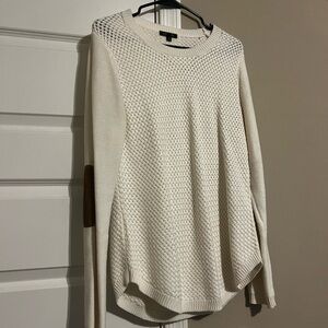 Women's Cream Sweater with Elbow Patches